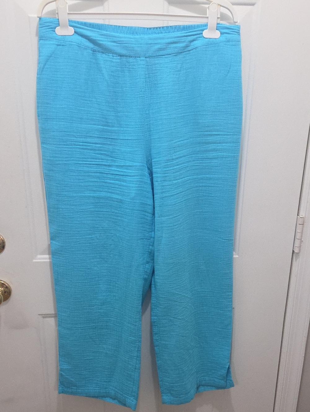 Appleseed's Turquoise Pull-On Wide Leg Pants PL